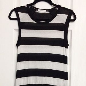 NWOT A.L.C. Black & White Striped Knit Dress - S